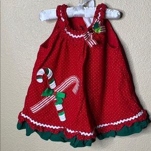 Red corduroy Christmas dress